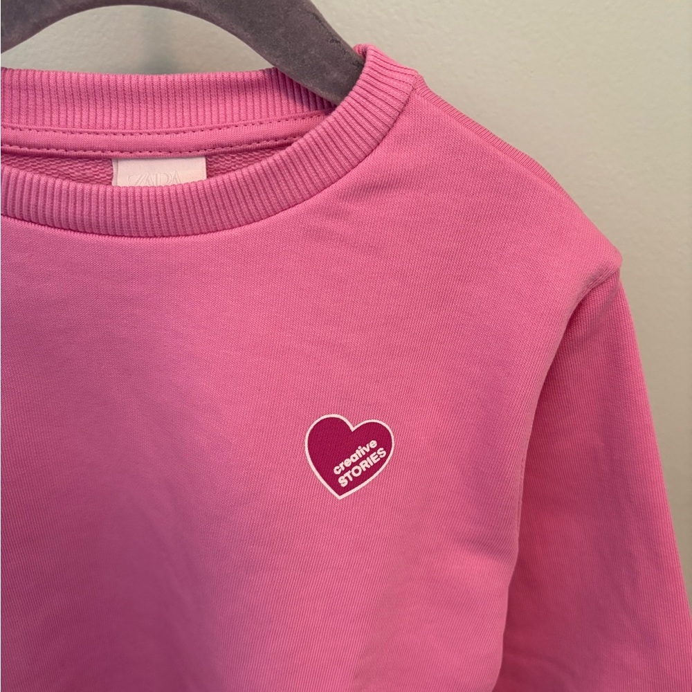 ZARA BASIC HEART SWEATSHIRT - Picture 3 of 7